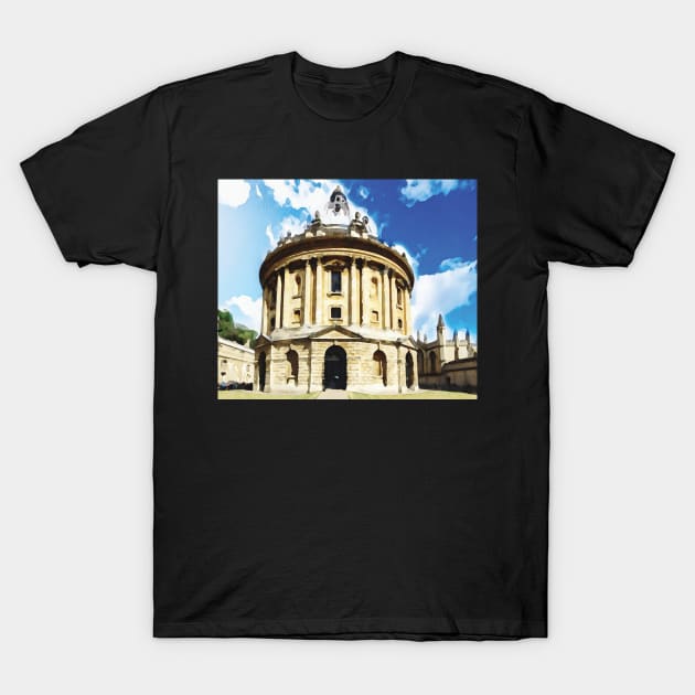 Oxford town in England watercolour effect T-Shirt by gezwaters